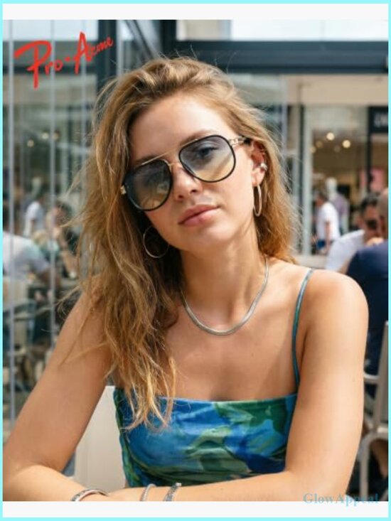 Oversized Double Bridge Aviator Sunglasses Unisex Vintage Fashion UV400 main image 6